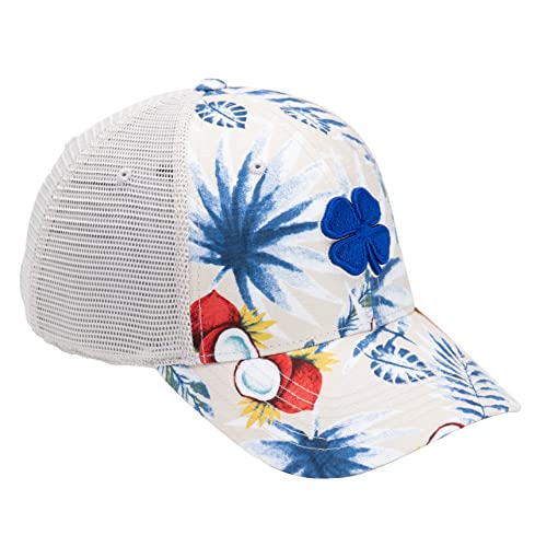 Black Clover Island Luck Hat - Tropical A 11 - Royal/Stone Mesh - Adjustable #TOP2