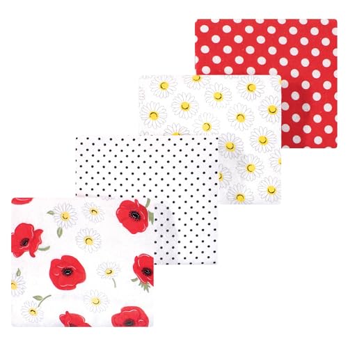 Image of Luvable Friends Little Treasure Flannel Receiving Blankets 4pk