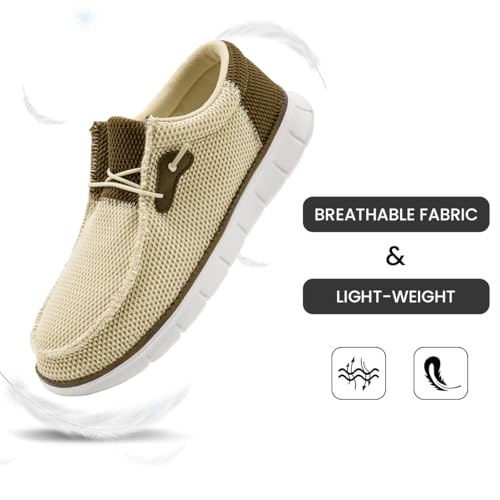 Image of EGMPDA Mens Slip on Loafers Boat Shoes Non Slip Walking Sports Shoes Driving Shoes Casual Office Shoes Gym Lightweight Comfortable Shoes