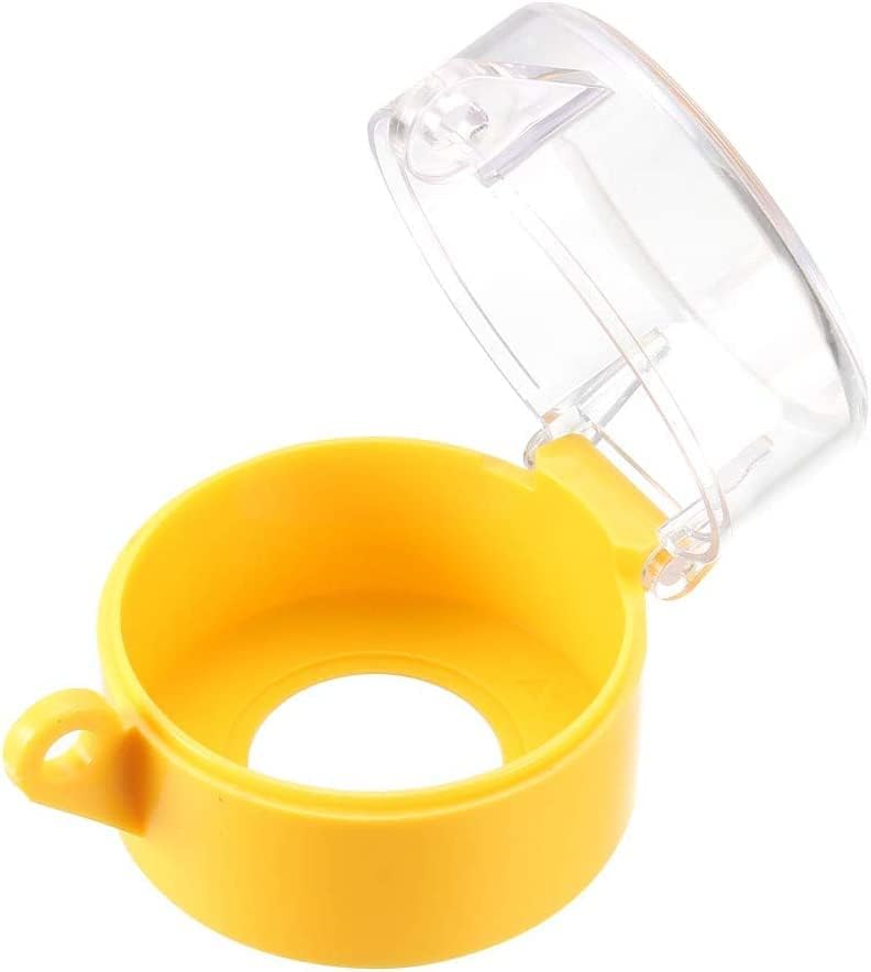 Yellow Plastic Push Button Switch Cover Protector, 22mm Diameter, 54x36mm Dimensions, Clear Flip Top Lid-image-33