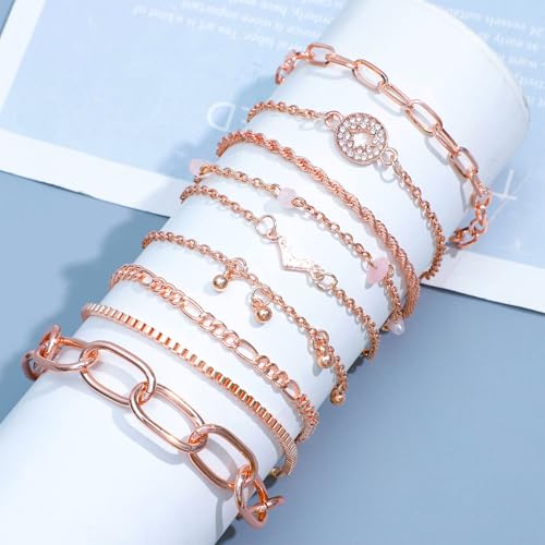 Image of NEWITIN 49 Pieces Gold Jewelry Set for Women Fashion Costume Jewelry Gold Plated Necklace Bracelet Ring Earrings Set for Women