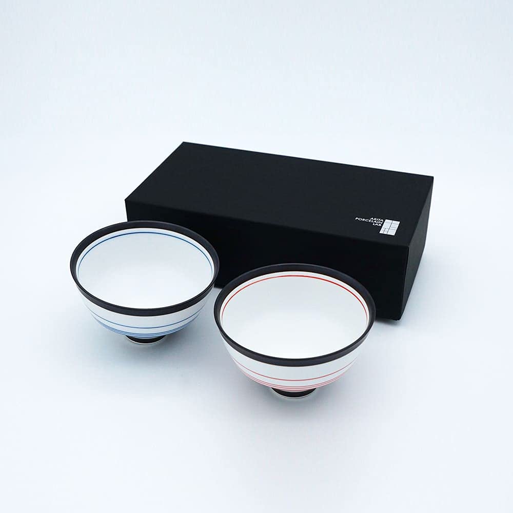 Amazon | ARITA PORCELAIN LAB 段付飯碗 2個セット 化粧箱 φ120×h75mm