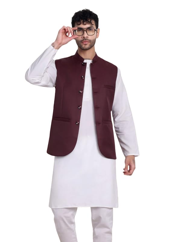 Modi Jacket for Men Nehru Jacket Waistcoat for Men Stylish Casual & Formal Wear for Festival & Wedding