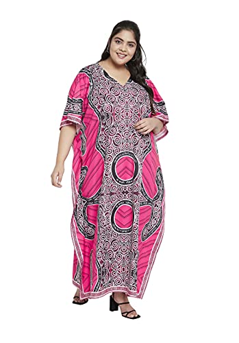 Image of Women Plus Size Kaftan Kimono Loose Maxi Summer Dresses for Women