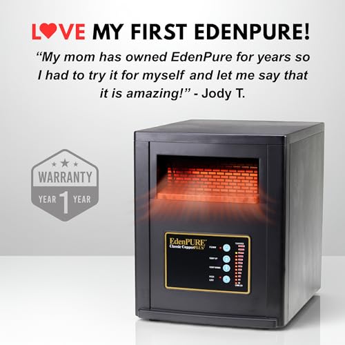 Image of EdenPURE CopperPLUS Infrared Heaters for Indoor Use Portable 1000 Sq Ft