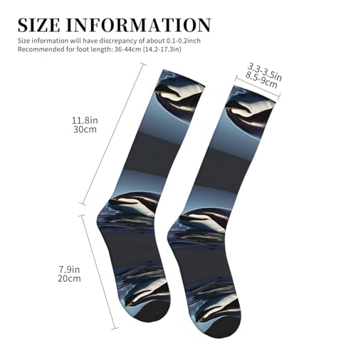 Orca Killer Whale Print Print Compression Socks,Compression Ankle Support Socks,For Men Women Running Athletic4
