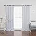 Best Home Fashion uMIXm Mix and Match Tulle Sheer Lace and Blackout 4 Piece Curtain Set – Stainless Steel Nickel Grommet Top – 2 sheers and 2 Blackout Panels – 52