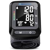Maynovia Wrist Blood Pressure Monitor, Blood Pressure Cuff Wrist for Home Use, Automatic Digital BP Monitor with Large Backlit Display, 2 User 120 Memory, Adjustable 5.3"-8.5" Cuff