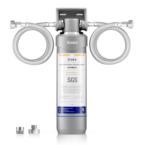 Stokk UR30 Under Sink Water Filter, Reduces Chlorine Bad Taste & Odor, 16000 Gallons Under Counter Water Filter Direct Connect to Kitchen Faucet, NSF/ANSI 42&372
