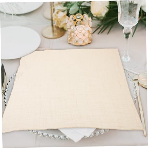 Servilletas de tela beige 40x40 cm pack x10 miniatura 3