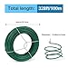 328 Feet Plant Twist Tie Plastic Coated Soft Garden Metal Wire 1mm Thin for Gardening, Home, Office (Green)