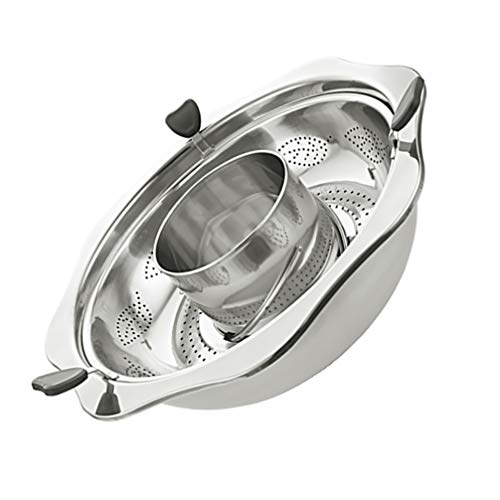 UPKOCH Aço Inoxidável Panela Quente Panela Caçarola Panela Rotativa Com O Levantamento Drenagem 32 C