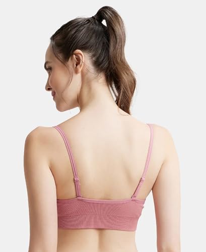 Image of Jockey FE53 Women's Wired Padded Super Combed Cotton Elastane Strech Medium Coverage Plunge Neck Pushup Bra with Multiway Styling