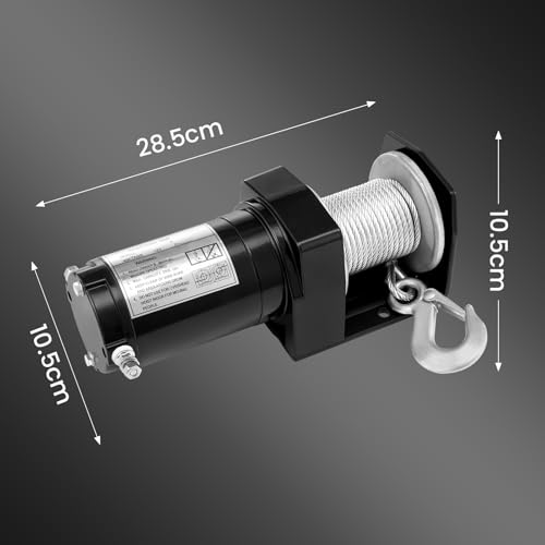 Foto von Trintion Elektrische Seilwinde 907kg 15 m Seil Winde 12V Elektrowinde Werkstatt Garage Boot Anhänger Quad ATV