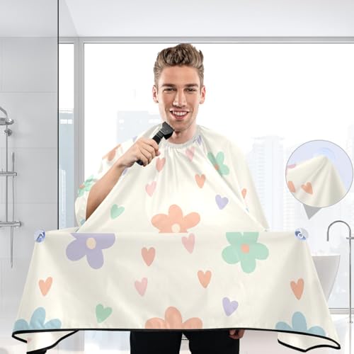 Capa profesional impermeable Floral para cortar cabello con cierre de broche ajustable para barbería y peluquería miniatura 6