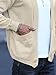 Arcciit Men's Shawl Collar Long Sleeve Cardigan Knit Open Front with Pockets Khaki