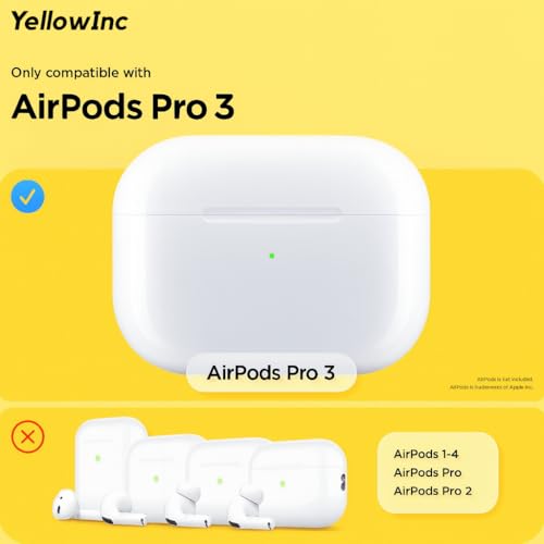 Image of Ultra-Hybrid German Bayer Clear TPU Case Cover for Apple Airpods Pro 3 (2025), Transparent, Anti-Yellowing (German Bayer Clear)