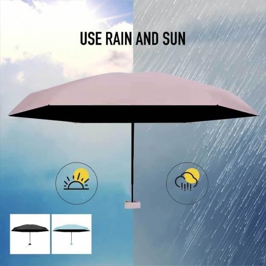 Image of WOOMZY Compact Travel Umbrella, Portable Mini Travel Sun Rain Beach Golf- Elegant Slim Design Small Pocket Umbrella for Rain, UV Protection Lightweight Umbrellas for Girls and Women (Purple)