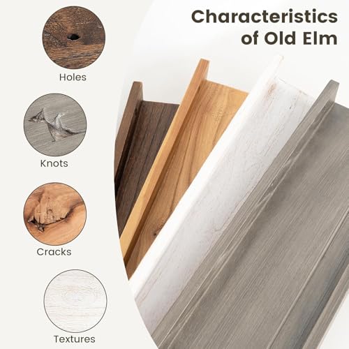 Image of Wooden Wall Mounting Shelves for Decorative Wall Shelf for Books, Decor, and Display - Elegant Space-Saving Design (Walnut Finish, 28 INCH)