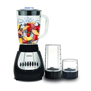 Dominion BlendMax Powerful Countertop Blender for Smoothies and Shakes, Food Chopper for Salsa and Vegetables , Grinder for Nuts and Herbs, 10 Speeds with Pulse, Sharp Multi-Level Stainless Steel Blade, Black