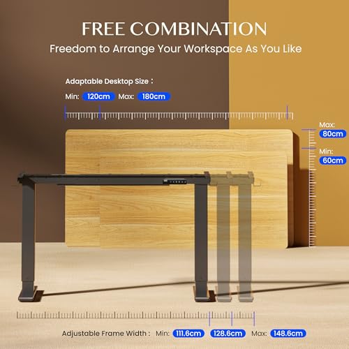 E1 PRO Scrivania Regolabile in Altezza con 2 Motori con Memoria Automatica Intelligente Standing Desk Scrivania Elettrica Scrivania Motorizzata - Scrivania Gaming - Immagine 8