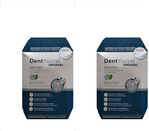 Eucryl Polvo Dentífrico para Fumadores, 50 gramos (Paquete de 2)