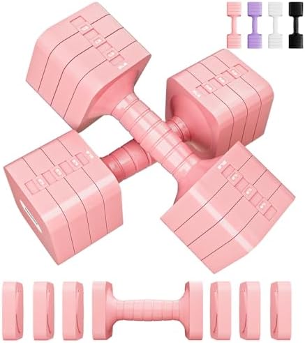 16LBS/20LBS Dumbbells Sets Adjustable Dumbbell Set Hand Weights f...