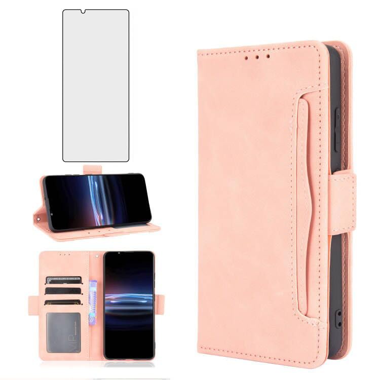 Custodia Asuwish Per Sony Xperia 1 Con Porta Carte E Vetro Temperato Incluso - Pelle TPU Nero