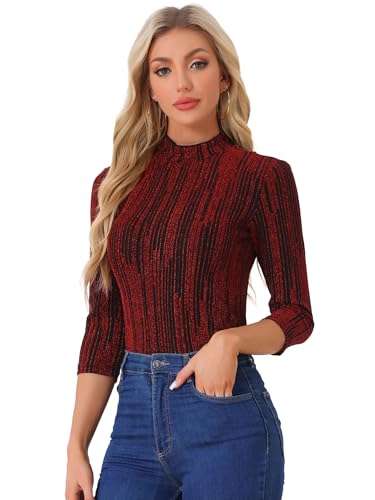 Haut métallique brillant manche 3/4 parfait pour vos soirées clubbing