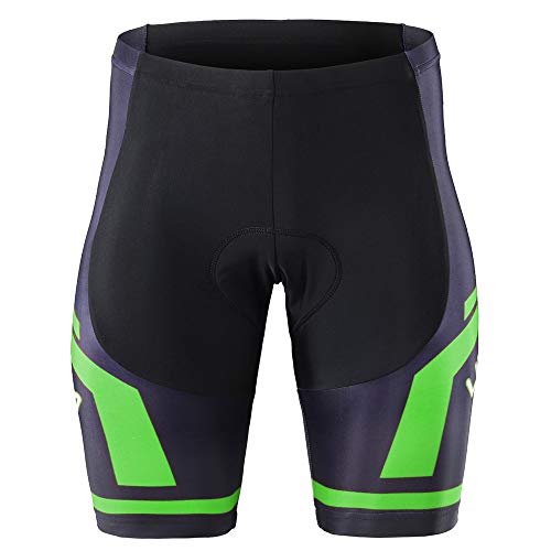 mewmewcat Shorts de ciclismo para homens, shorts de bicicleta com calças justas de almofada