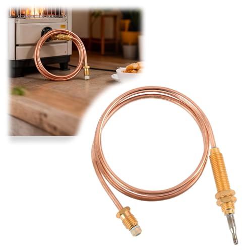EceoThsy Thermocouple À Gaz Universel M8 avec Filetage -Thermocouple De 600mm pour Brûleurs, Chauffe-Eau Et Fours - Pièces De Rechange pour Chauffage...