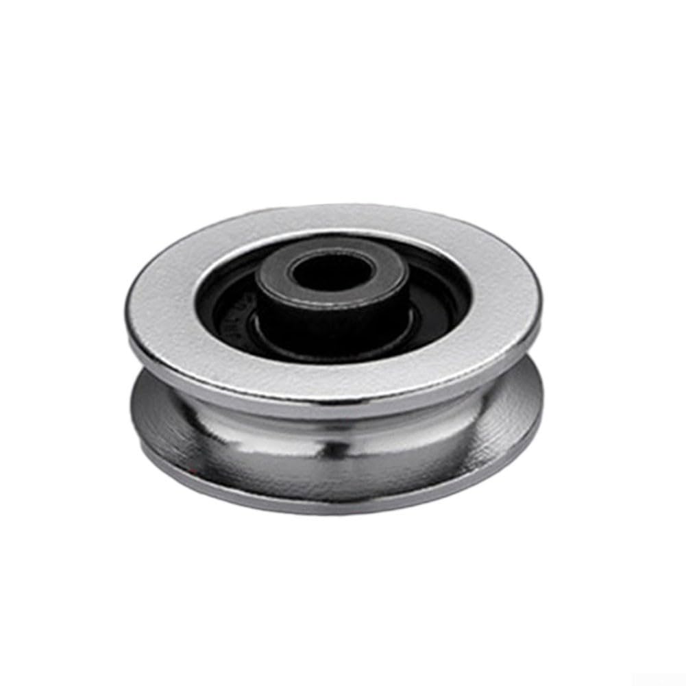Aluminium-Legierung Seilrolle Rad 6202RS Lager Silent Roller für Fitness Riemenscheibe Block CNC-gefrästes Fitnessstudio Ersatzteil Silber 54-160 mm (152 mm)