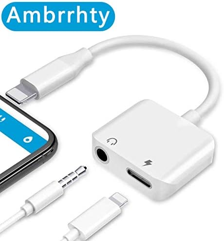 Ambrrhty Headphone Adapter Headset Adapter Splitter Earphone Connector,White