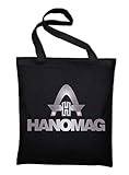 oldtimer bus mieten berlin Druck einseitig Styletex23 Hanomag Logo Jutebeutel Baumwolltasche, schwarz