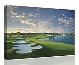 Blue Monster Golf Course Canvas Wall Art for Living Room Bedroom Bathroom Home Decorations Paintings