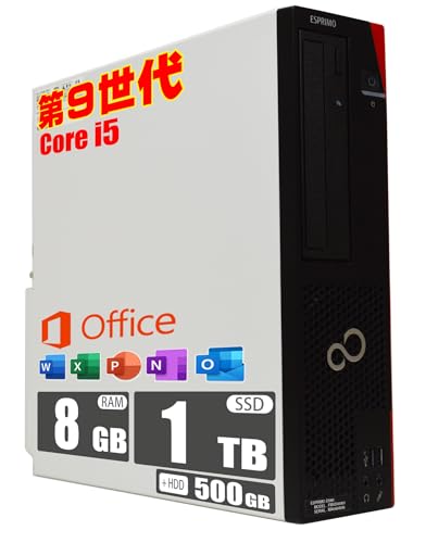 �y�����ςݕi�z FMV ESPRIMO D588 / ��9���� Core i5 9400 / SSD 256GB + HDD 500GB / ������ 32GB / MS Office 2019 / Windows 11 / DVDROM/�I�t�B�X �f�X�N�g