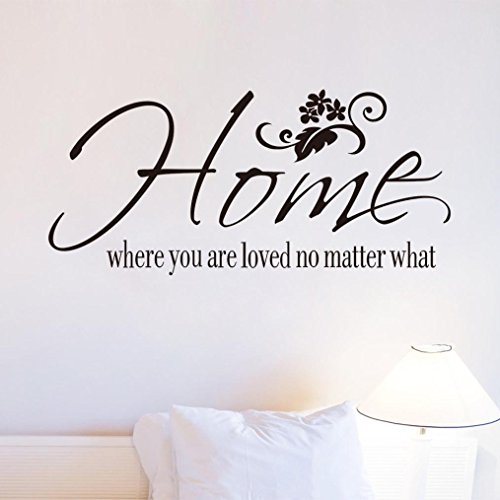 Bcdshop Wall Sticker Decal Saying Home Where You Are Loved No Matter What Home Bedroom Wall Decor Art Mural Removable #TOP2