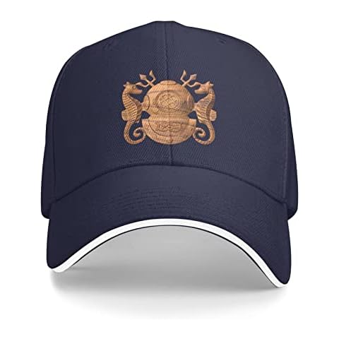 AUMIDO Us USCG Master Diver Unisex Vintage Washed Baseball Cap Adjustable Hat Trucker Outdoor Cowboy Men Women Dad Casual Classic Sports Navy Blue Cover