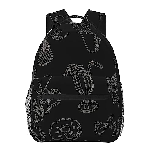 Sac à dos école léger Glutton motif crevettes enfant avec fermeture éclair