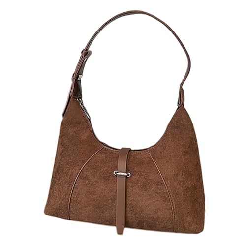 Sac en daim marron de qualité supérieure avec décor extérieur