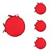 JUNGEN Lot de 4 Coussins avec Bandage 28cm Rond Chaises Fauteuils Rouge Galettes de Chaises pour l'intérieur Salle à Manger Jardin Patio Bureau Cuisine