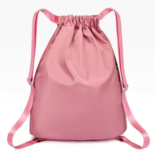 Mochila Bolsa Treino Academia Esportiva Passeios Tipo Saco (Rosa)
