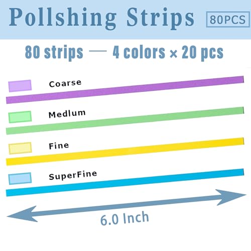 80pcs dental polishing strips teeth sanding and grinding tool kit 80 pieces