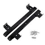 UYSELA Diapositivas de Rodamiento de Bolas para el Estante de Teclado - Tobogados de Cajón Black Metal - Diy Fixing Cajón Bajo Corredores de Computadora...