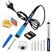 SCANTEE L&ouml;tkolben Set 90W LCD Einstellbar Temperatur, mit Ein/Aus Schalter, 50g L&ouml;tpaste, Zinnspender, 5 L&ouml;tspitzen, L&ouml;tkolbenst&auml;nder, 1.5M Zinndraht Entl&ouml;tpumpe, L&ouml;tset f&uuml;r Elektrische Arbeiten