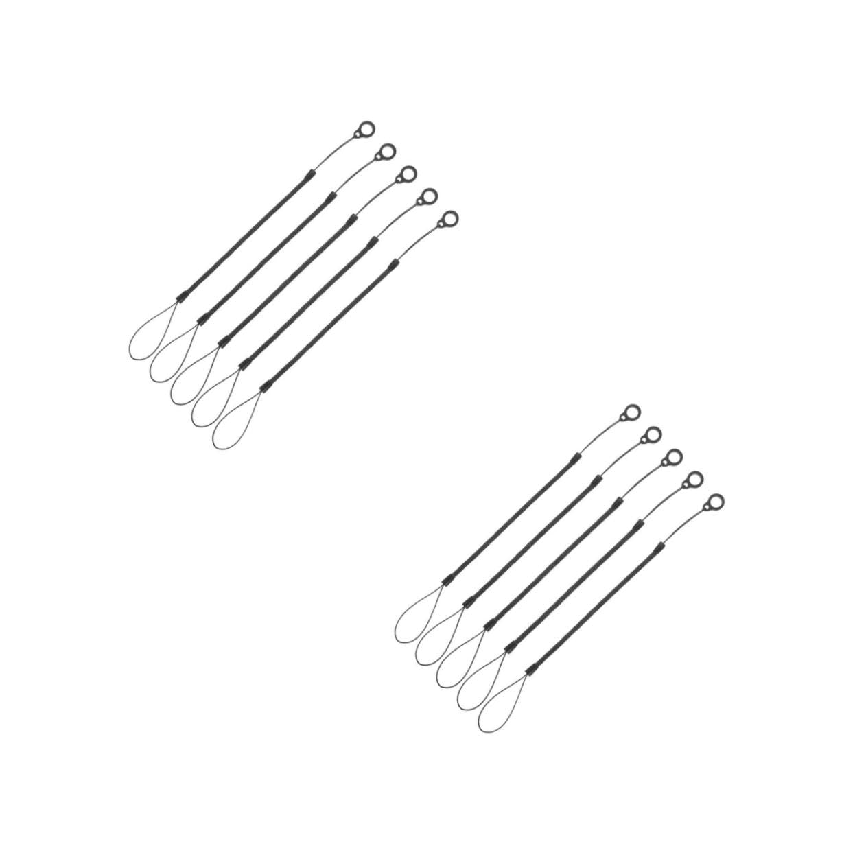 DIYEAH 2sets Stylus Spring Cord Fountain Ink Pen Pens Touch Screen Pen Retractable Tether Retractable Stylus Pen Lanyard Anti-Lose Stylus Pen Strap Pen Tether Pen Leash Black 5pcs*2