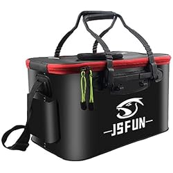 Cubo Cebo Vivo Cubo de pesca, cubo de pescado plegable, contenedor de peces vivos, cubo multifuncional para cebo de peces vivos, bolsa de pesca EVA para acampar al aire libre y cubo de protección de peces-50 cm