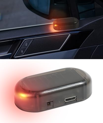 RACOONA Solar Dummy Car Alarm with LED Warning Light