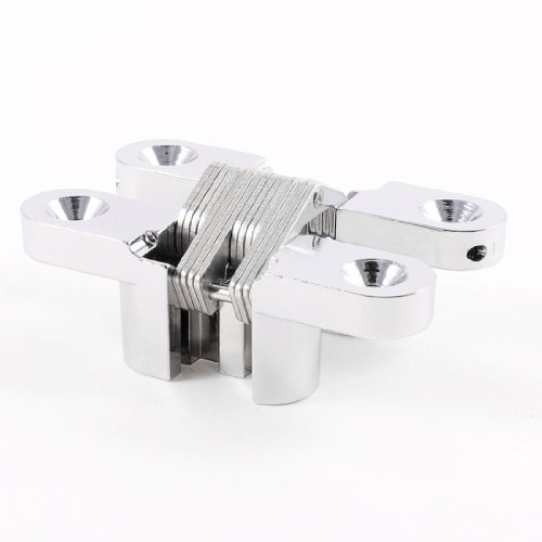 Aexit 70mm Length Clothes Hangers Silver Tone Metal Cross Hinge for Folded Children's Clothes Hangers Door Cabinet