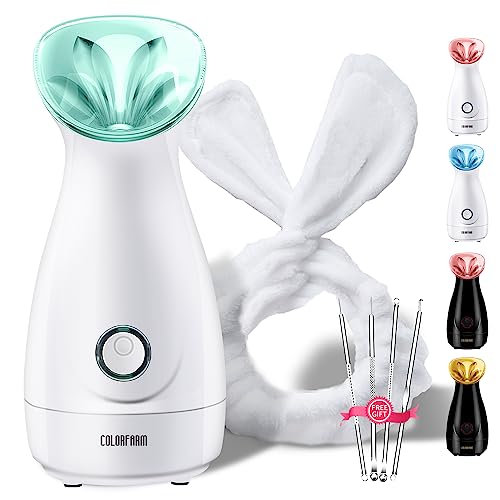 Facial Steamer Nano Ionic Hot Mist Face Steamer Home Sauna Spa Face Humidifier Atomizer For Women Men Moisturizing Unclogs Pores Spa Quality #TOP9